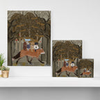 the amber fox Canvas Print Gallery Image 3