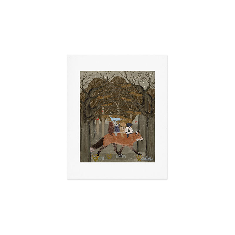 the amber fox Art Print Gallery Image 1