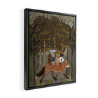 the amber fox Framed Canvas Print Gallery Image 2