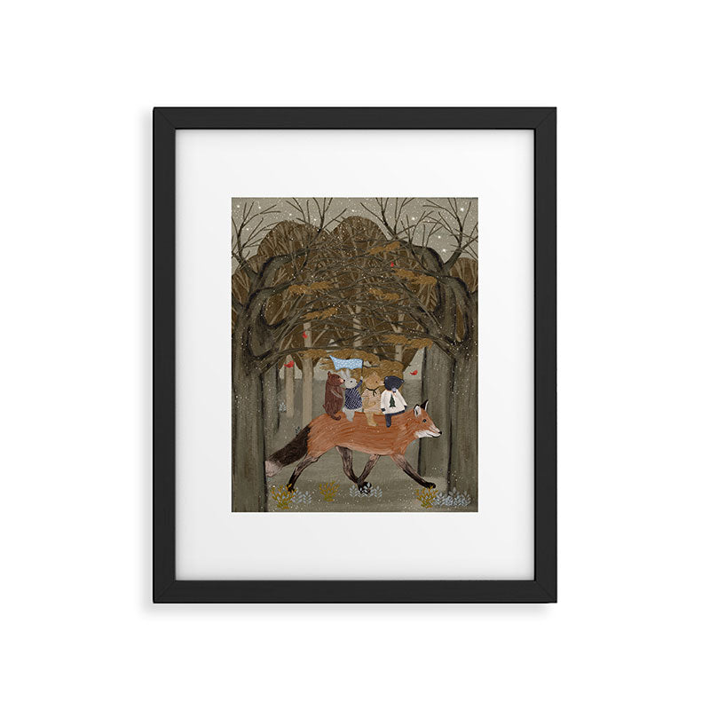 the amber fox Framed Art Print Gallery Image 4