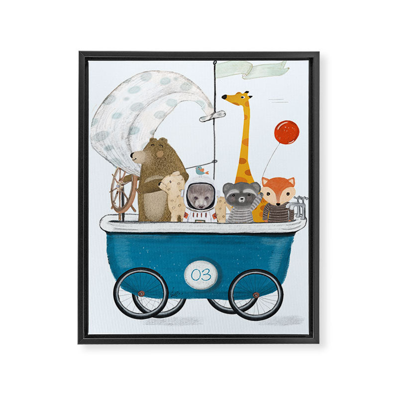 the bath cart Framed Canvas Print Gallery Image 8