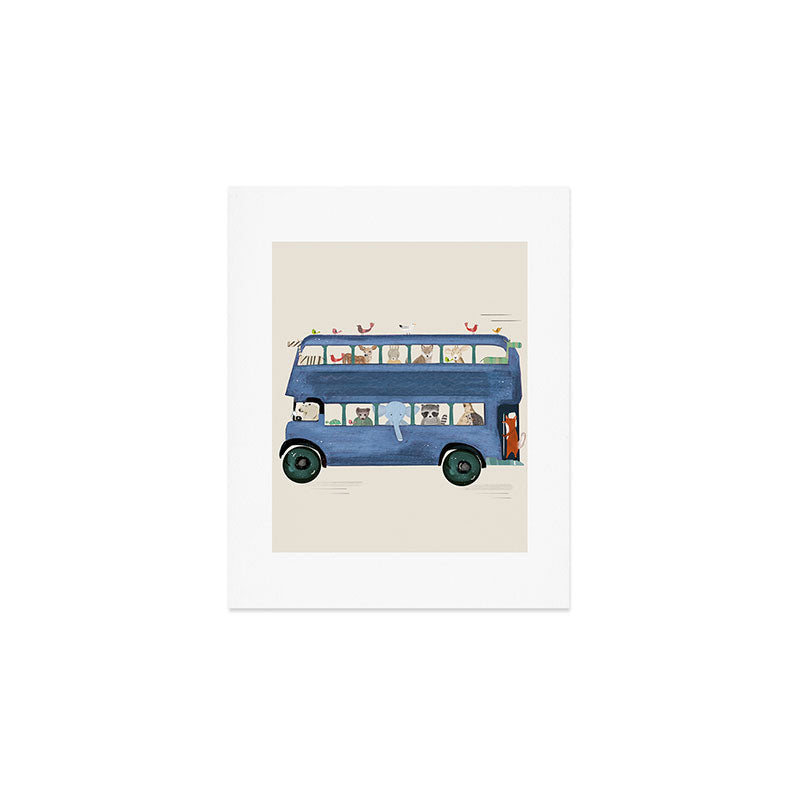 the big blue bus Art Print Gallery Image 1