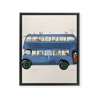 the big blue bus Framed Canvas Print Gallery Image 8