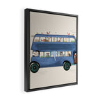 the big blue bus Framed Canvas Print Gallery Image 2