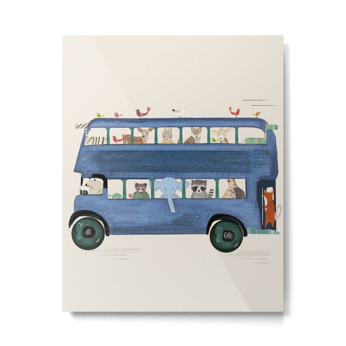 the big blue bus Metal Print Gallery Image 1