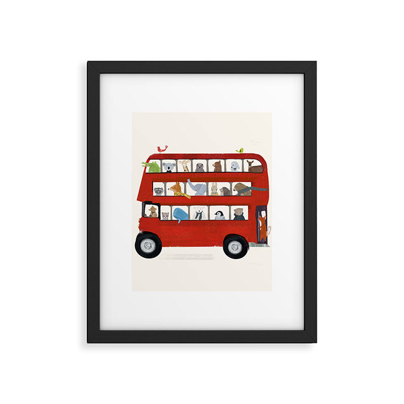 the big little red bus Framed Art Print Gallery Image 4