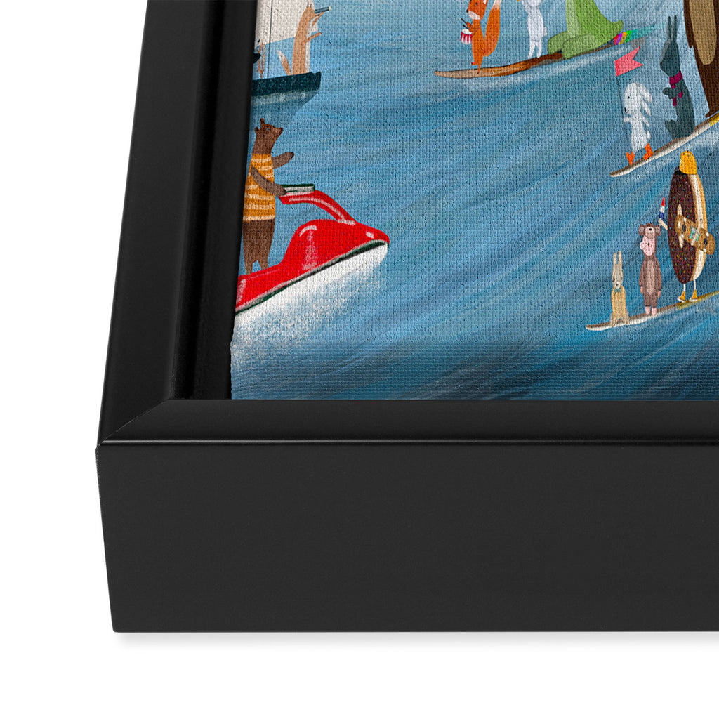 the big surf Framed Canvas Print Gallery Image 3