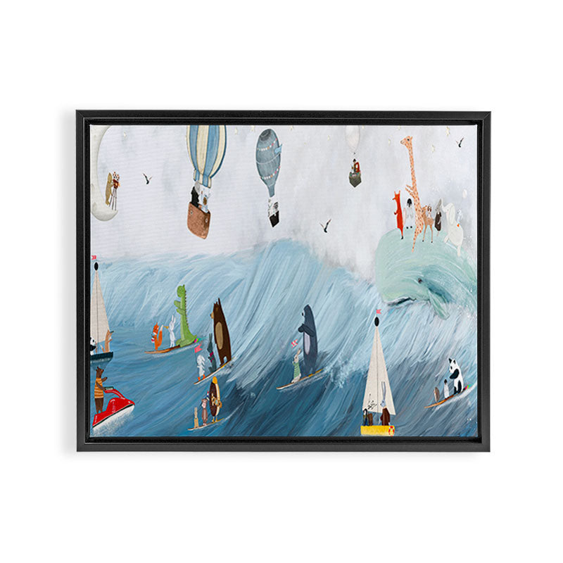 the big surf Framed Canvas Print Gallery Image 2