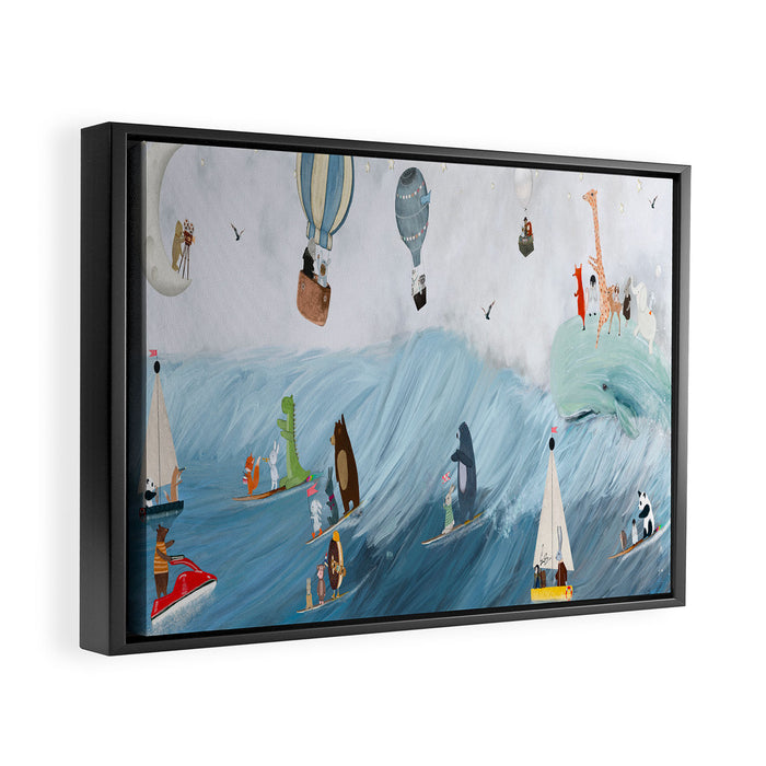the big surf Framed Canvas Print Gallery Image 1