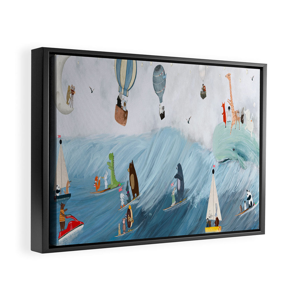 the big surf Framed Canvas Print Gallery Image 6
