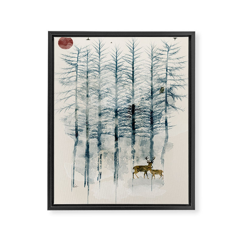 the blue forest Framed Canvas Print Gallery Image 8