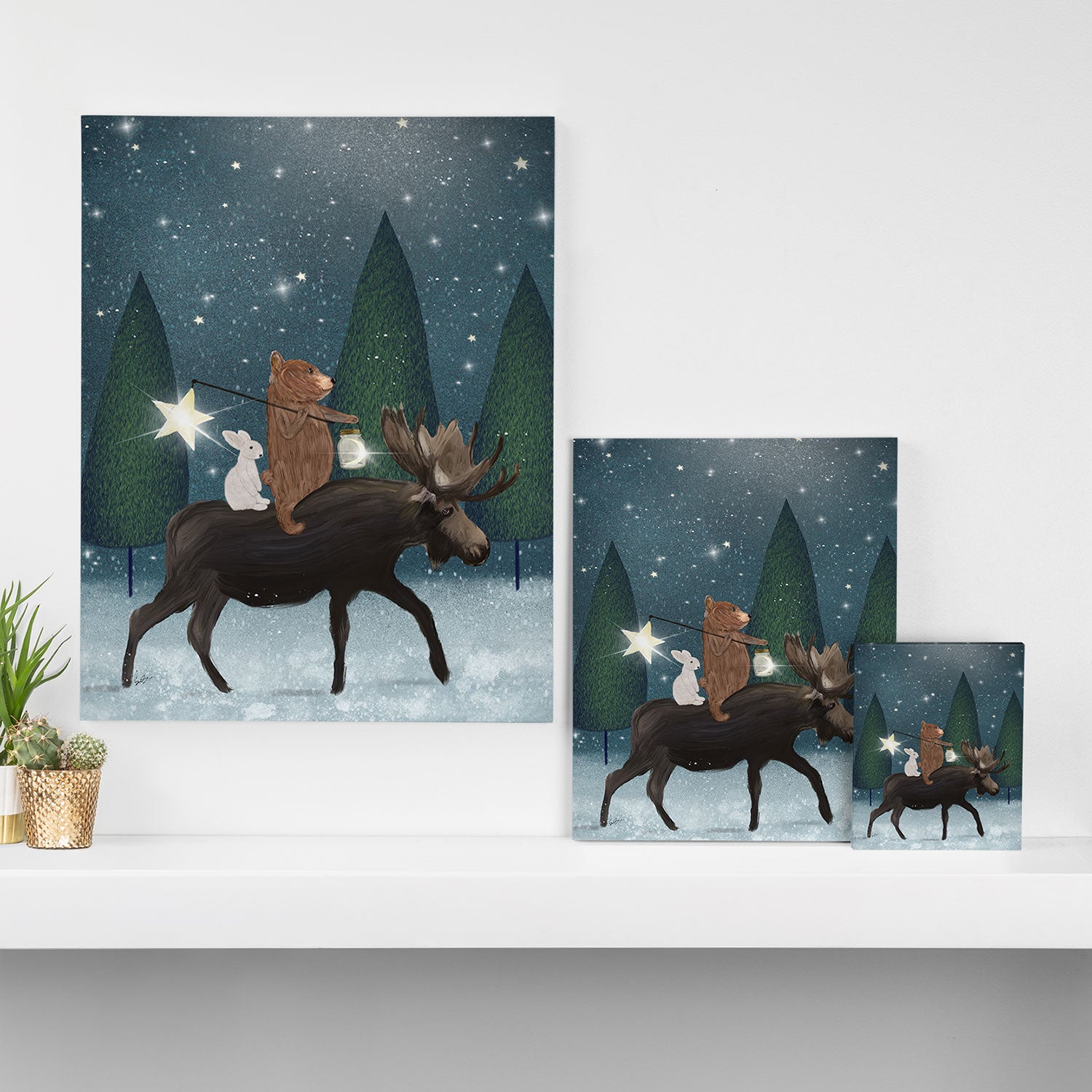 the elder moose Canvas Print Gallery Image 3