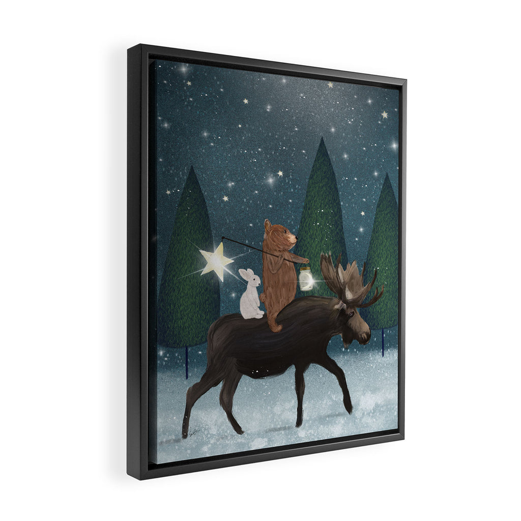 the elder moose Framed Canvas Print Gallery Image 2