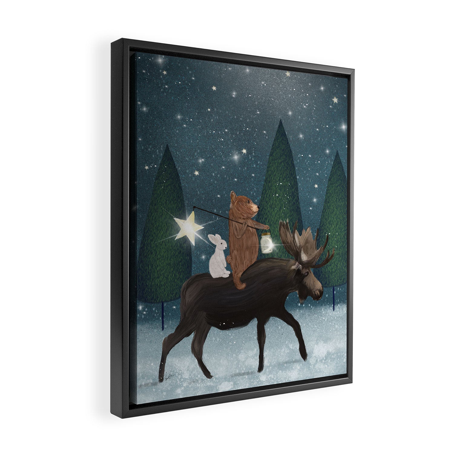 the elder moose Framed Canvas Print Gallery Image 2