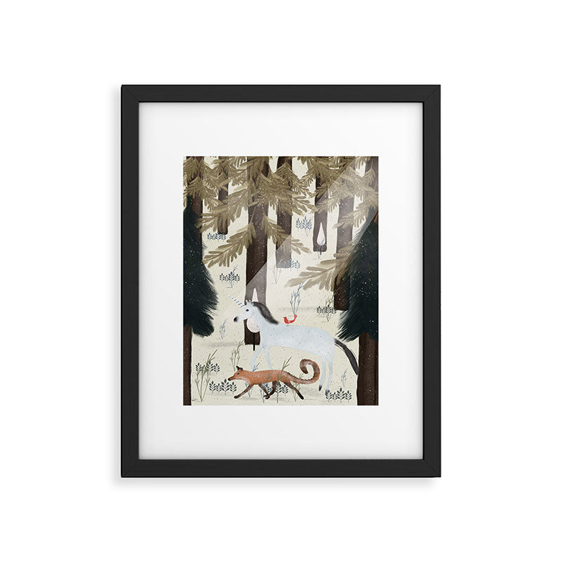 the fox and unicorn Framed Art Print Gallery Image 6
