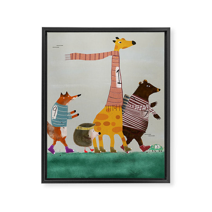 the fun run Framed Canvas Print Gallery Image 1