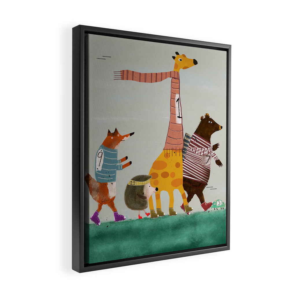 the fun run Framed Canvas Print Gallery Image 2