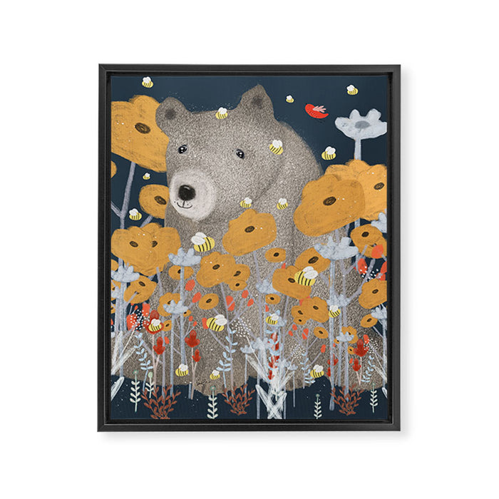the joy of bees Framed Canvas Print Gallery Image 1