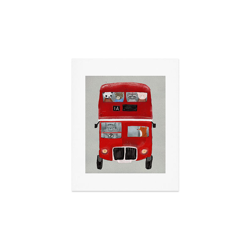 the little big red bus Art Print Gallery Image 1