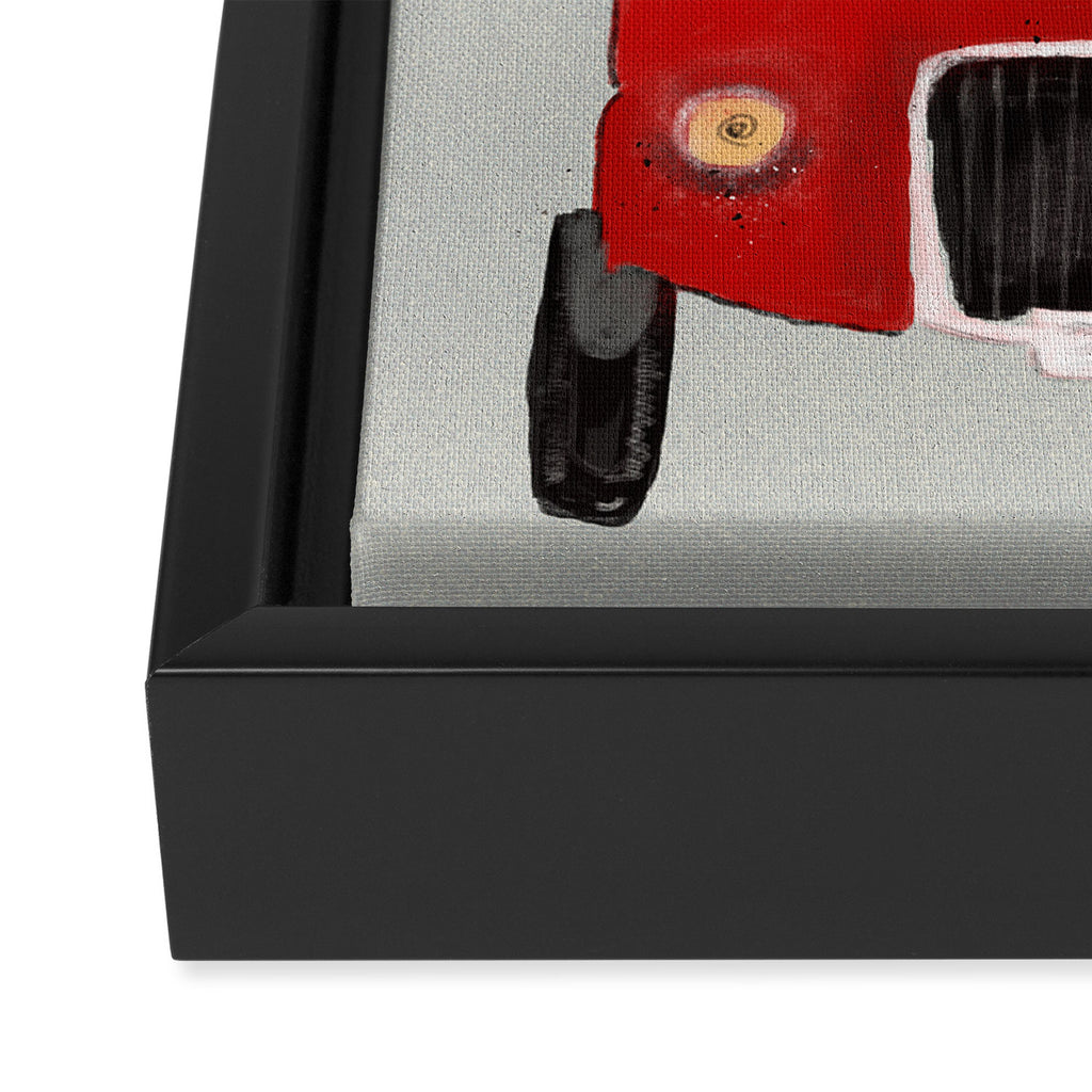 the little big red bus Framed Canvas Print Gallery Image 3