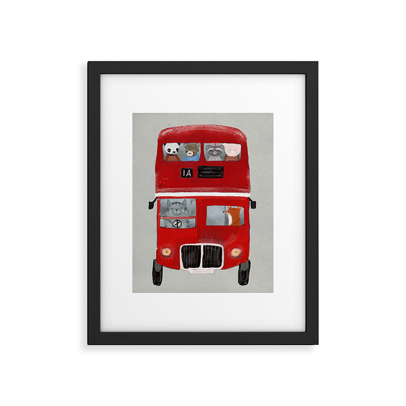 the little big red bus Framed Art Print Gallery Image 5