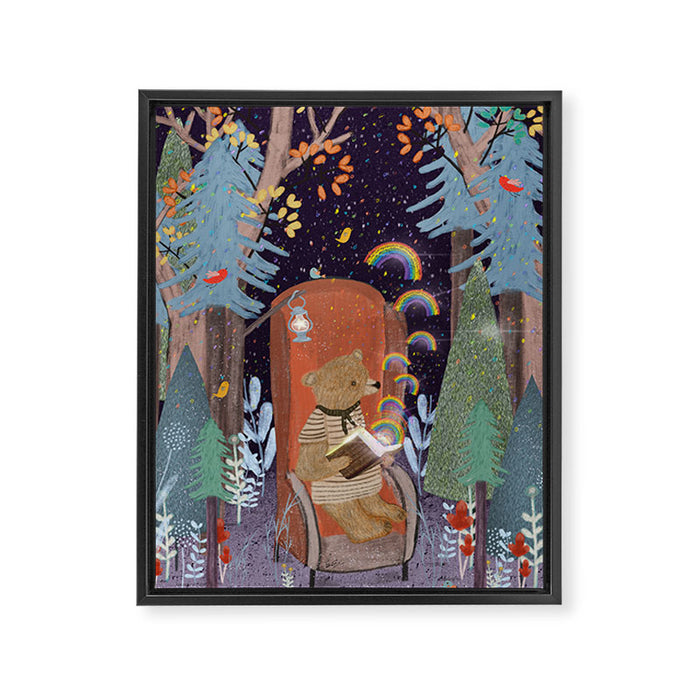 the little book of rainbows Framed Canvas Print Gallery Image 1