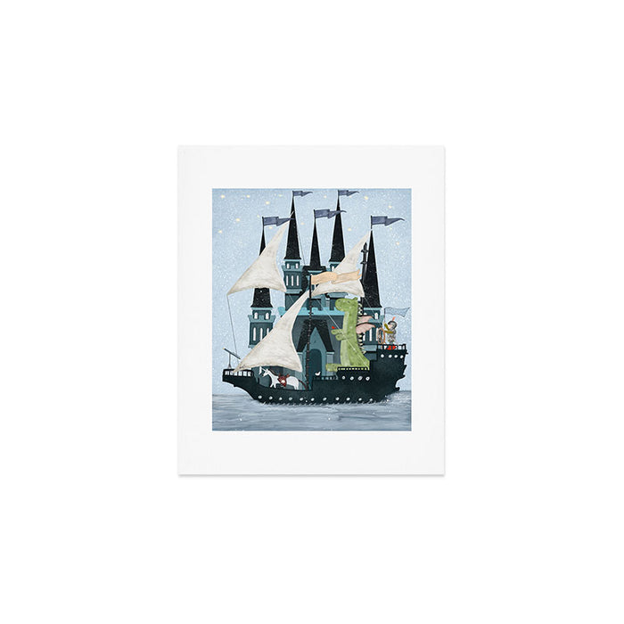 the magical castle ship Art Print Gallery Image 1