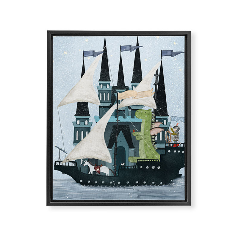 the magical castle ship Framed Canvas Print Gallery Image 6