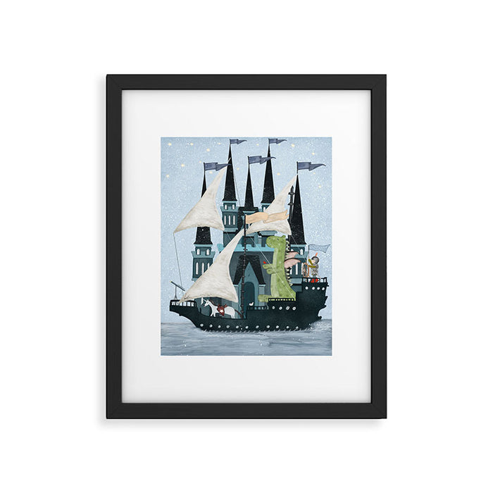 the magical castle ship Framed Art Print Gallery Image 1