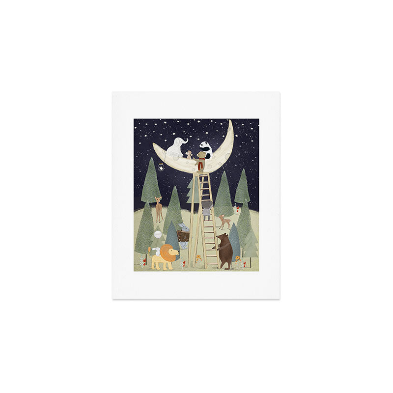 the moon forest Art Print Gallery Image 1
