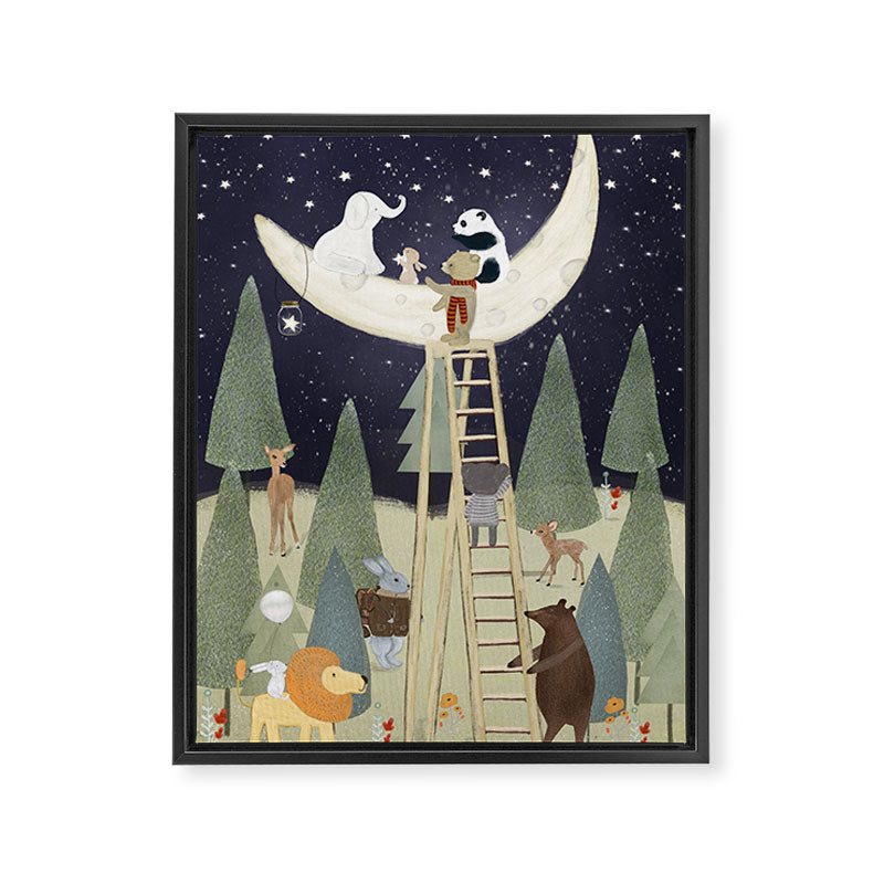 the moon forest Framed Canvas Print Gallery Image 8