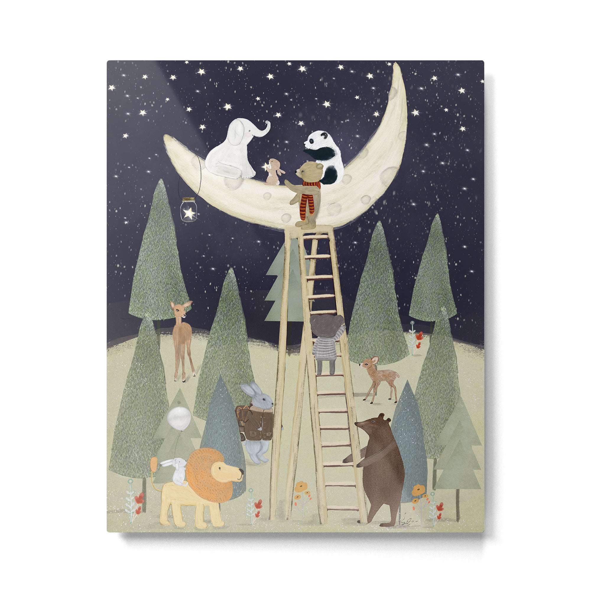 the moon forest Metal Print Gallery Image 6