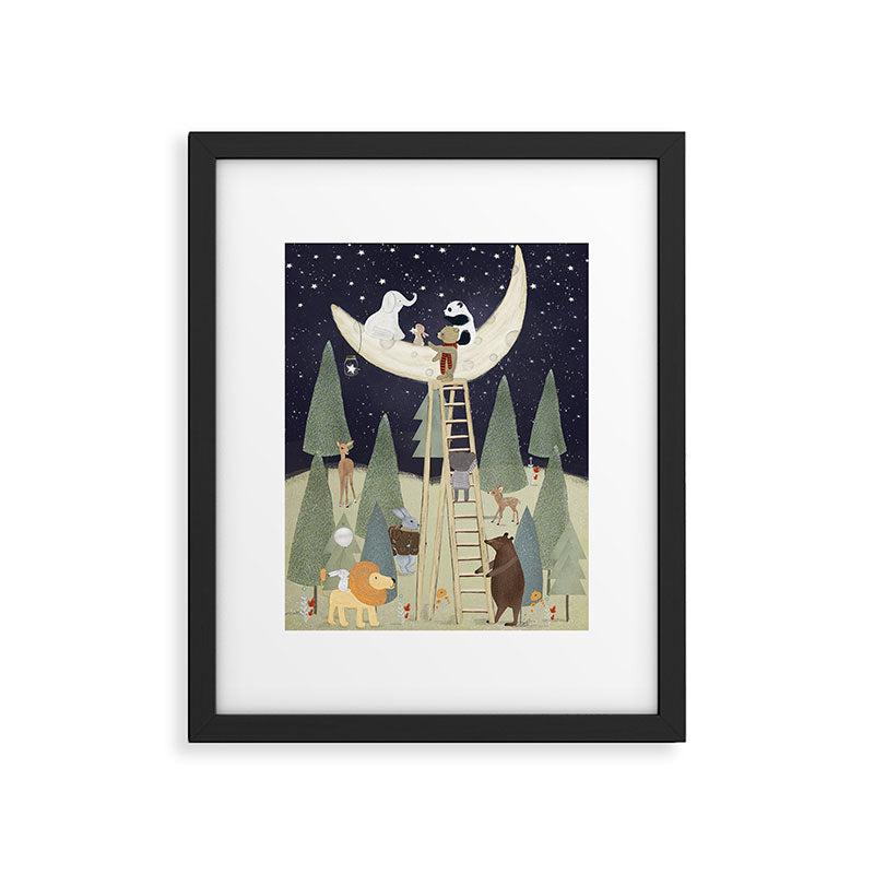 the moon forest Framed Art Print Gallery Image 6