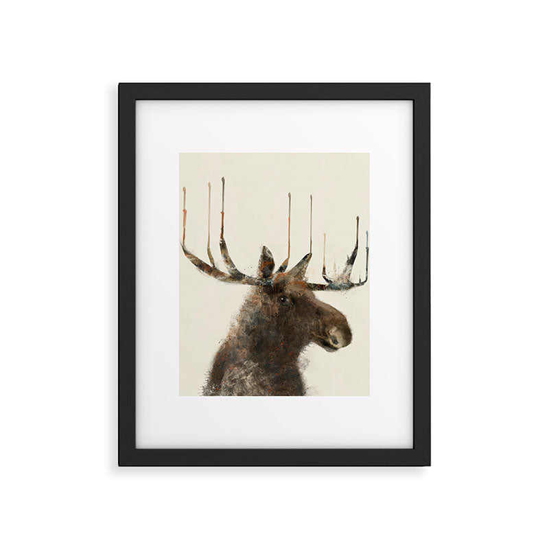 the moose Framed Art Print Gallery Image 5