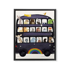 the rainbow bus Framed Canvas Print Gallery Image 8