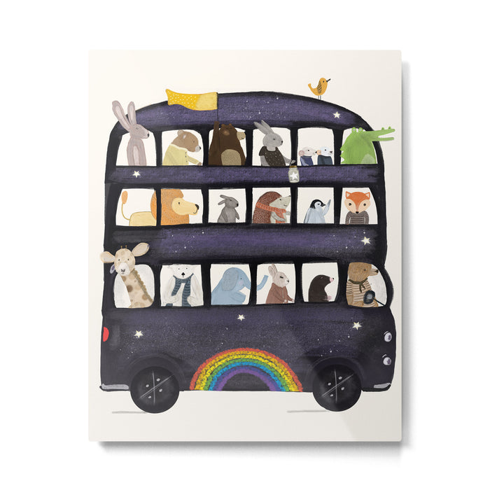 the rainbow bus Metal Print Gallery Image 1