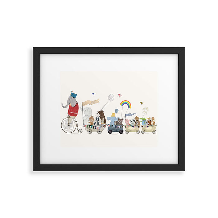 the rainbow parade Framed Art Print Gallery Image 1