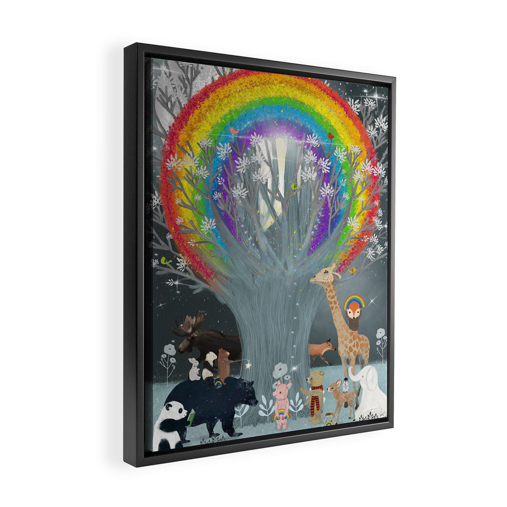 the rainbow tree Framed Canvas Print Gallery Image 2