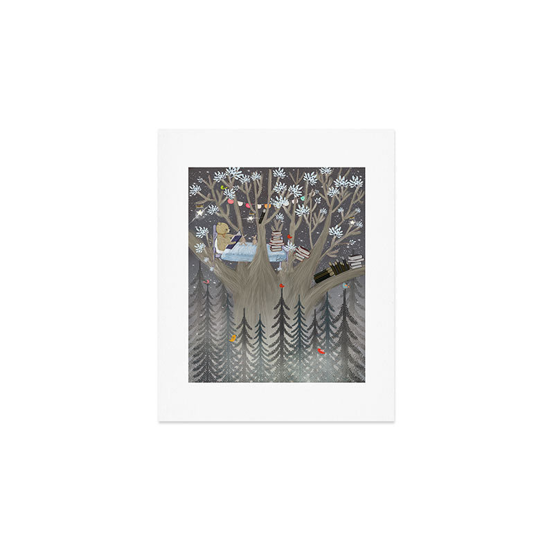 the reading tree Art Print Gallery Image 1