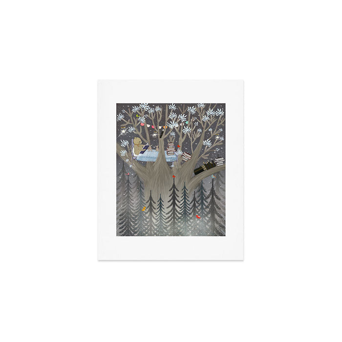 the reading tree Art Print Gallery Image 1