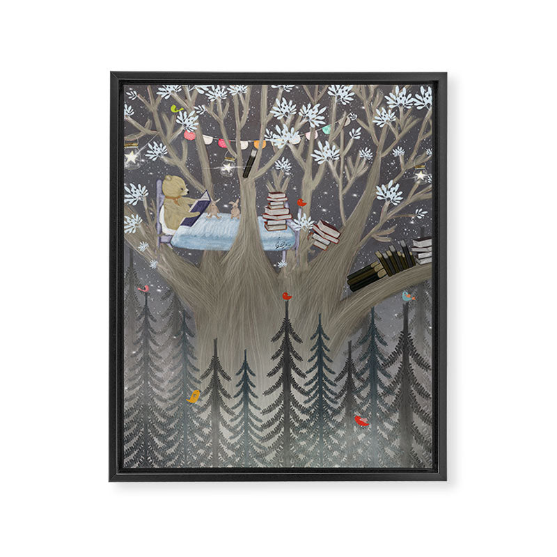 the reading tree Framed Canvas Print Gallery Image 6