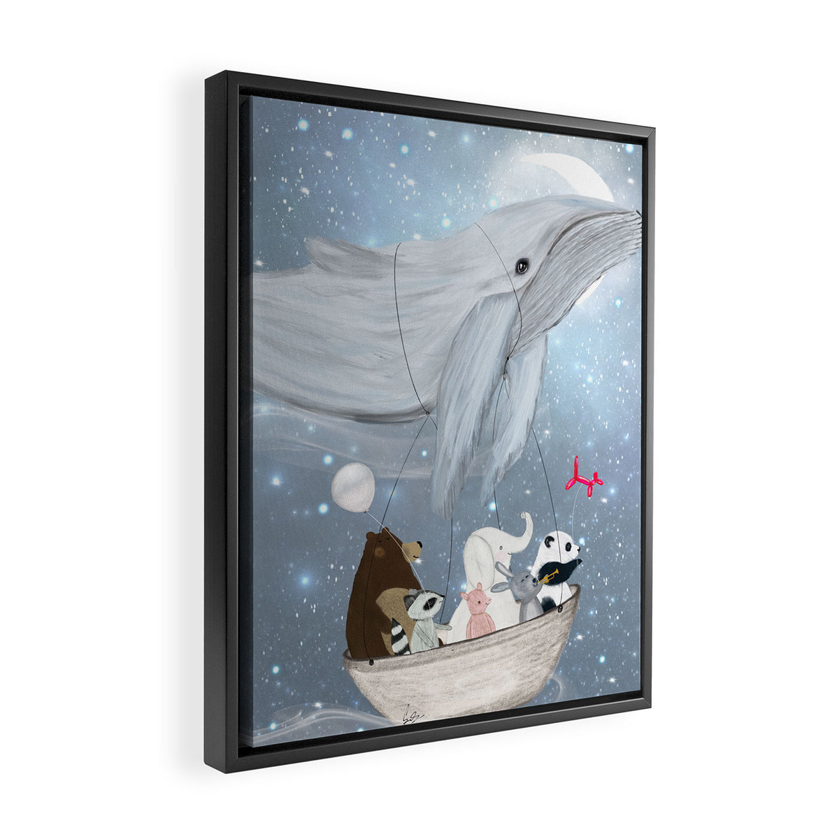 the sky whale Framed Canvas Print Gallery Image 2