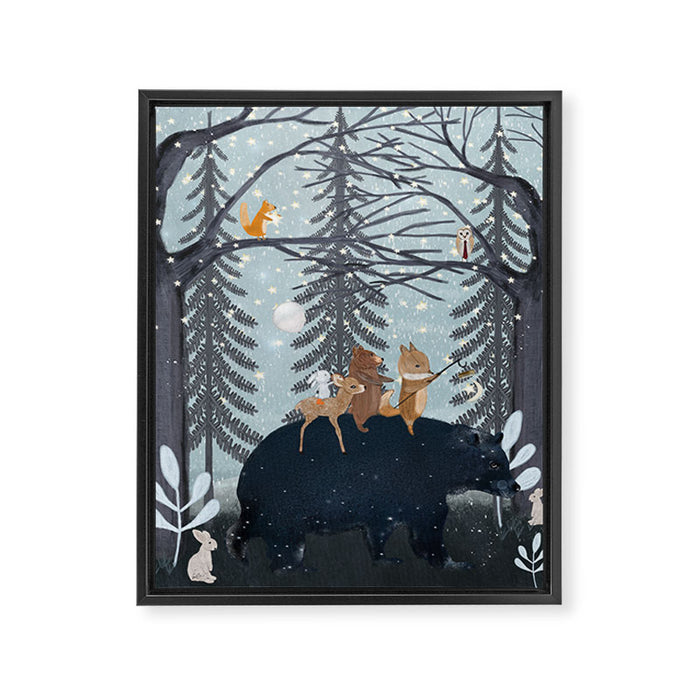 the starlight bear Framed Canvas Print Gallery Image 1