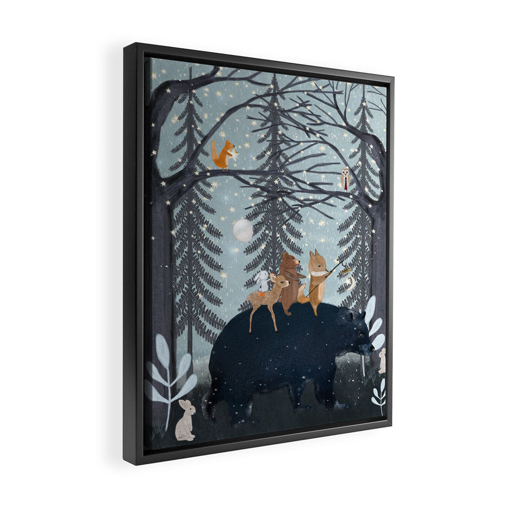 the starlight bear Framed Canvas Print Gallery Image 2