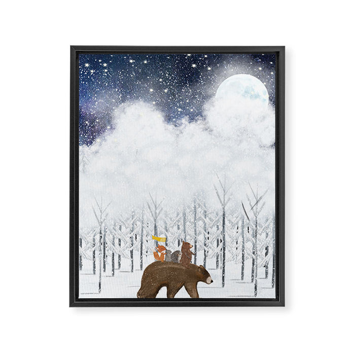 the white forest Framed Canvas Print Gallery Image 1