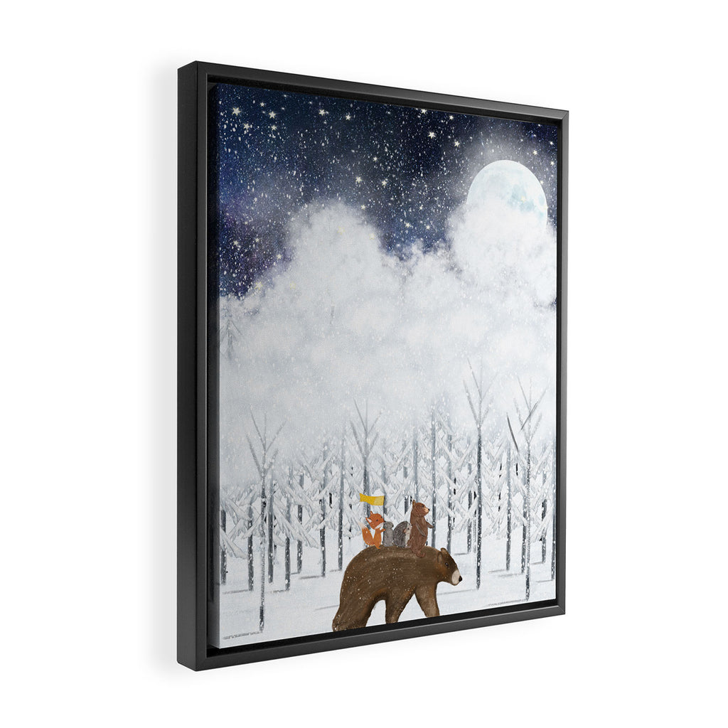 the white forest Framed Canvas Print Gallery Image 2