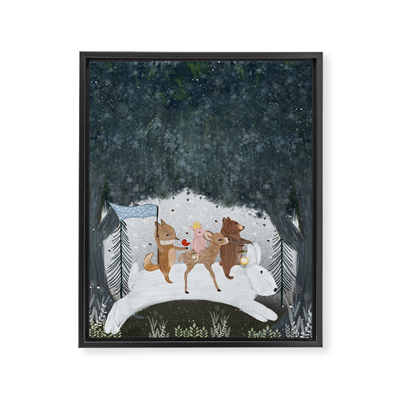 the winter bunny Framed Canvas Print Gallery Image 8