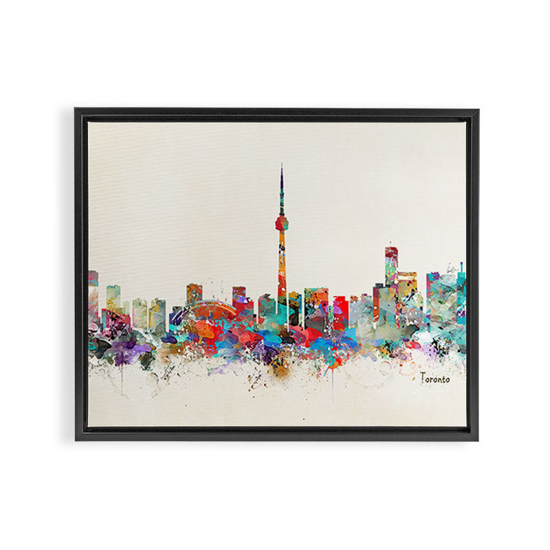toronto canada skyline Framed Canvas Print Gallery Image 2