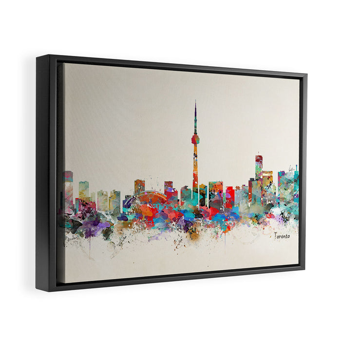 toronto canada skyline Framed Canvas Print Gallery Image 1