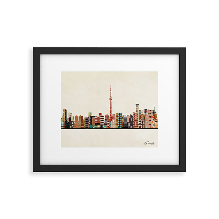toronto city skyline Framed Art Print Gallery Image 1